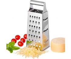 MAICOLA Edelstahl-Box Reibe Multi 4 Sided Graters für Küche Gemüse Obst Käsen Edelstahl Box Reibe