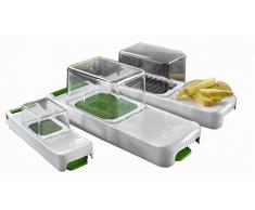Alligator 3080 Family Zwiebel, Gemüse und Obstschneider 4 teilig Set, Küchenhelfer für schnelles und sauberes Schneiden