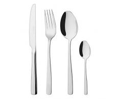 EXZACT Premium 16 teiliges Besteckset aus rostfreiem Stahl/Edelstahl-Besteck - 4 Gabeln, 4 Messer, 4 Esslöffel, 4 Teelöffel (EX994 x 16)