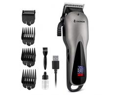 homeasy Haarschneider Herren Elektrisch USB Hair Cutter mit 4 Kammaufsätze 0,8-15,8mm Profi Rasiermaschine Herren Detailer Konturenmaschine für Haarschneiden, Barttrimmen