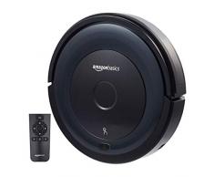 AmazonBasics – Saugroboter, schlankes Design, 18 W (800 Pa), 4 Reinigungsmodi, Antikollisions- & Fallschutz-Sensor, automatische Aufladung, Fassungsvermögen 0,35 l, EU
