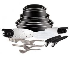 Tefal l2009702 Set Pfannen und Töpfe â Ingenio 5 Essential schwarz Set 20 teilig â alle Herde auÃer Induktion