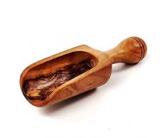 das Olivenholzbrett Dosierlöffel, Gewürzschaufel 12cm