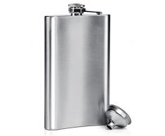 LIHAO Flachmann Edelstahl mit Trichter Set 10 oz. 284ml