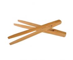 JOYKK Bamboo Toaster Küchenzange Long Easy Grip Toaster Servierzange zum Kochen - Holzfarbe