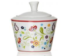 Ritzenhoff & Breker Zuckerdose und Milchkännchen Set Doppio Shanti, 2-teilig, Porzellan , Floral