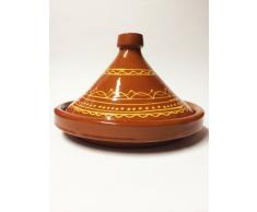 Marokkanische Tajine Topf zum Kochen | Schmortopf glasiert Ferhan Ø30cm 4-5 Personen | inklusive Rezept und Gebrauchsanweisung | ORIGINAL Tontopf handgetöpfert aus Marokko | Größe wählen