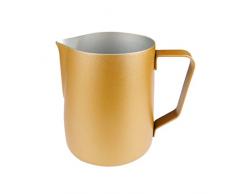 joyMerit Edelstahl Milchaufschäumer Aufschäumkanne Kaffee Tee Expresso Latte Art Pitcher 600ML - Gold, One Size