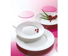 Arcoroc Teller flach 26,5cm Everyday Uni, 6 Stück, weiß, gehärtetes Opalglas