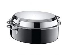 Silit Professional Bräter oval, 38 x 28 x 18 cm, Induksionsdeckel, Topf 8,4l, Silargan Funktionskeramik, Induktion backofenfest