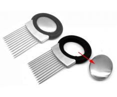 G S D Haushaltsgeräte 30 424 Zwiebelhalter / Schneidhilfe mit Edelstahlseife