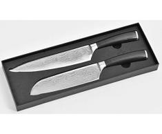 SA&M Küchenmesser scharf Kochmesser Profi Messer-Set scharfe Messer Küchenmesser-Set Allzweckmesser Santoku Messer Küchen Messer Fleischmesser extrem scharf aus bestem Carbon Edelstahl