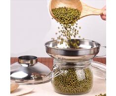 N/ A Edelstahl Wide Mouth Trichter, Canning Hopper Filter, Essen Pickles Jam Trichter Küchenhelfer Kochwerkzeug Küchenzubehör