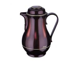 ROTPUNKT Isolierkanne 830 1,2 Liter | Doppelwandige Vakuumisolierung | Zweifunktions-Drehverschluss | BPA Frei- gesundes Trinken | Made in Germany | Warm + Kalthaltung | Glaseinsatz (Black Cherry)