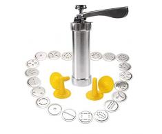 Chifans Gebäckpressen Kuchen Dekorieren Werkzeuge Mit Garnierspritz Premium Qualität Aus Rostfreiem Edelstahl Gebäckspritze - Tortenspritze - Kekspresse