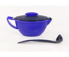 Tupperware Sauciere Thermo-Duo 400 ml blau servieren + Löffel Iso-Duo 35575