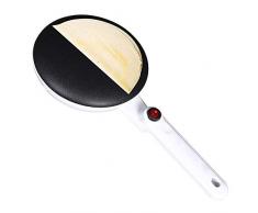 DIYARTS Elektrische Crêpe Maker Antihaft Pizza Pfannkuchen Bratpfanne Backform Lebensmittelqualität Antihaftbeschichtung Küche Kochwerkzeug für Blintzes Eier Speck (Weiß)