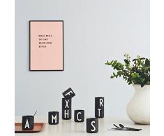 Design Letters Becher - Buchstabentasse - Buchstabe: E - Porzellan - Schwarz - Arne Jacobsen