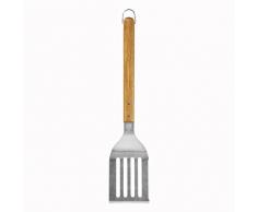 Jamie Oliver BBQ Grillwender, mit Schneidefunktion, Pfannenwender, Wender, Grillzubehör, Grill Zubehör, Holzgriff, 553431