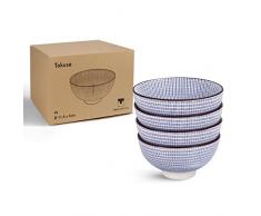 4 x Urban Lifestyle Teeschale mit japanischem Tokusa Muster