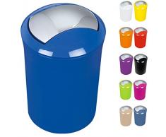 Spirella Design Kosmetikeimer 10.14385Sydney mit Schwingdeckel 5 Liter (ØxH): 19 x 30 cm Blau