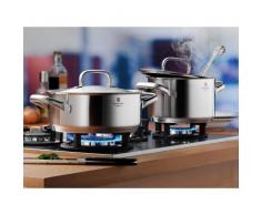 WMF Gourmet Plus Kochtopf 16cm, Metalldeckel, Bratentopf 1,4l, Cromargan Edelstahl mattiert, Innenskalierung, Dampföffnung, Topf Induktion, unbeschichtet
