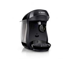 Bosch TAS1002 Tassimo Happy Kapselmaschine, über 70 Getränke, vollautomatisch, geeignet für alle Tassen, kompakte Größe, 1400 W, schwarz