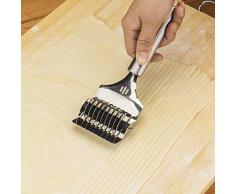 HCFKJ Edelstahl Spaghett Nudelmaschine Gitter Roller Docker Teigschneider Werkzeug