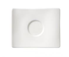 Villeroy & Boch 10-2525-1431 NewWave Mokka-/Espresso-Untertasse, 14 x 11 cm, Premium Porzellan in geschwungener Form, 1-teilig