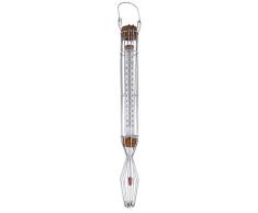 Lantelme Zuckerthermometer +220°C in Drahtfassung 36cm analog Thermometer zum einkochen von Zucker Marmelade 2464