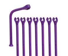 YouU Weinglas Halterung Einstellen Silikon Weinglas Geschirrspüler Becherhalter Safer Stemware Saver (Lila / 8 Stück)