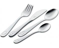 KIDDI-MEDIA - ZWILLING 07009-210 Kinderbesteck-Set Bino mit Namensgravur / 4-teilig (alle 4 mit Name graviert) / aus Edelstahl/Gravurschrift wählbar