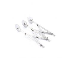 esonmus Edelstahl 3/5/7 Rollen Pizzaschneider Teigschneider Seitenschneider Rad für Küchenbacken