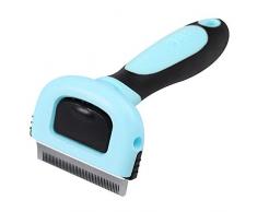 ZJY Tierhaarentfernung Kamm Edelstahlmesser Bürste Ist Geeignet Für Kleine Hunde Multifunktions Haustiere Katzenkamm Mit Rutschfestem Griff Bequem Und Langlebig