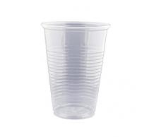 Gastro-Bedarf-Gutheil 200 Stück Trinkbecher Becher 0,4 l transparent 400 ml mit Schaumrand Ausschankbecher Bierbecher Einwegbecher Partybecher