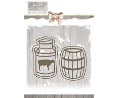 Precious Marieke Rustikal Weihnachten Milchkanne und Schaft sterben, braun