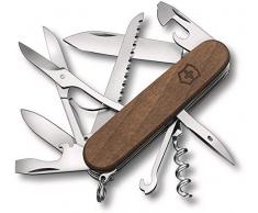 Victorinox Huntsman Wood Taschenmesser, aus Holz, 13 Funktionen, Grosse Klinge, Säge, Schere, nussbaumholz