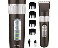 RFC-1105 Haarschneidemaschine Herren Profi Bartschneider und Haarschneider - Haartrimmer Barttrimmer mit 4 Aufsätzen - Präzisionstrimmer für Haare Bart, Haare und den Körper (schwarz)