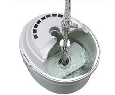 No brand QHHOU Mop Mop ， System-Mikrofaser-Bodenmop Und Edelstahl-Spinneimer-Set ， 2 Zusätzliche Mikrofaserkopf-Nachfüllungen Mop