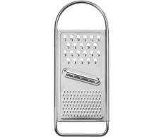 FACKELMANN Universalreibe, Gurkenhobel aus rostfreiem Edelstahl mit extrascharfer Klinge (Farbe: Silber), Menge: 1 Stück