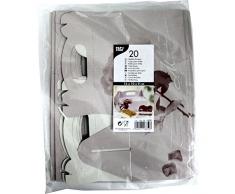 20 Gebäck-Kartons, Pappe eckig 16 cm x 10 cm x 9 cm rosé mit Tragegriff PS18850