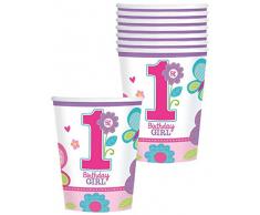 amscan Sweet Mädchen ersten Geburtstag Pappbecher