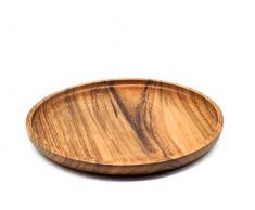 Yandoc Teller Aus Holz Rustikal Landhausstil Holzteller Fair Trade (20cm)