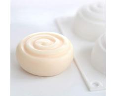 FADACAI Runde Silikonform Seife Form Mousse Kuchen Seife Zuhause & Küche Schokolade & Süßigkeiten Formen Kochen & Dessert Set (Style 1)