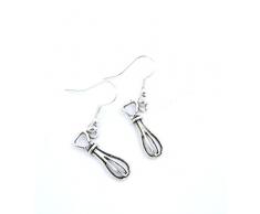 Rührbesen Ohrringe Modeschmuck silber-farben Haushalt