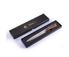 Wakoli Edib Damastmesser Fleischmesser, Klinge 18,00 cm Länge - sehr hochwertiges sehr scharfes Profi Fleisch Messer mit Damastklinge, Wakoli EDIB Serie, Küchenmesser, Kochmesser