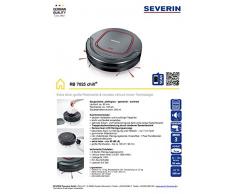 Severin RB 7025, Saugroboter, 12,8V Lithium-Ionen Akku, chill, Grau/Rot/Schwarz
