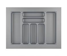 Hettich 9194938 Besteckkasten Box Atira Orga Tray 440 silbergrau Besteckeinsatz variabel für Schubladen organizer in der Küche, Maße (mm): L700xB520xH55
