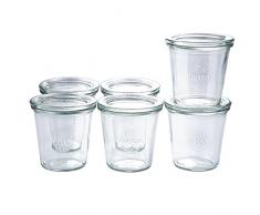 12 x Weckglas Sturz-Form / Dekoglas / Fingerfood Glas inkl Deckel | Inhalt 290 ml