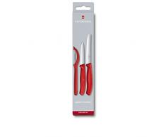 Victorinox Swiss Classic Gemüsemesser-Set, 3-tlg., Universalschäler, Gemüsemesser 8 cm, Tomatenmesser 11 cm